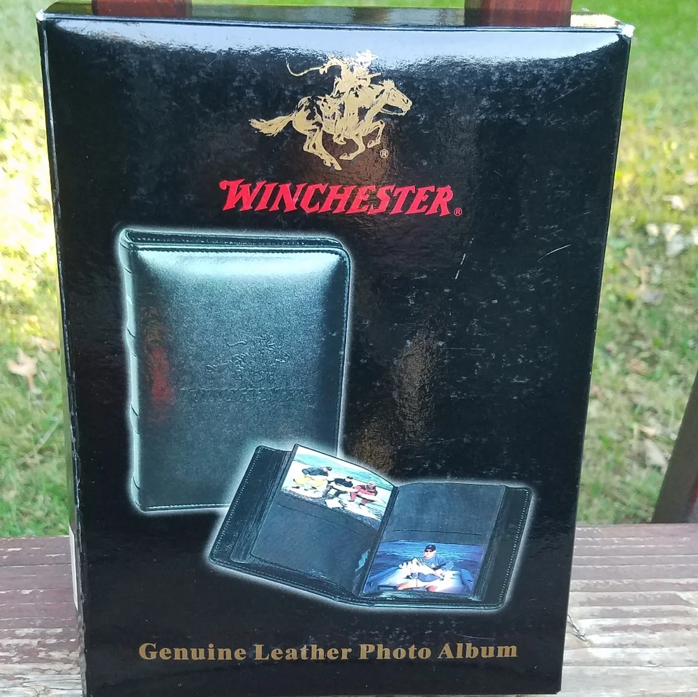 Winchester Photo Album Genuine Leather - BLACK